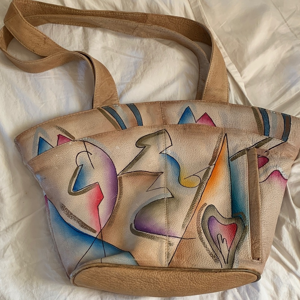 Artistic Leather Tote Bag